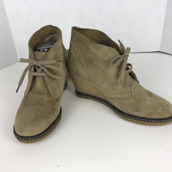 J. Crew Shoes - J.Crew wedge bootie, Tan Sz 6
